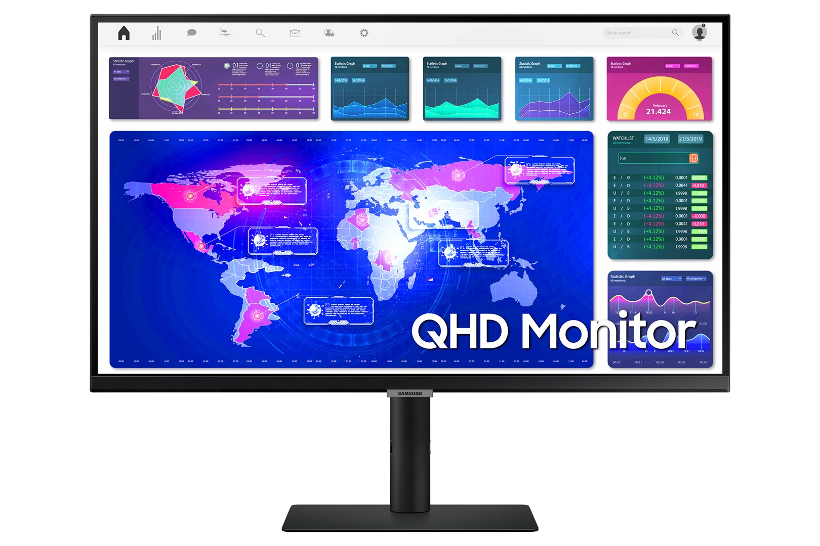 Monitor Samsung ViewFinity S6, 32", 2560 x 1440, 75 Hz, i zi