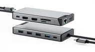Универзален док Vention Mini Dock DV2, 12 во 1, компактен, сив