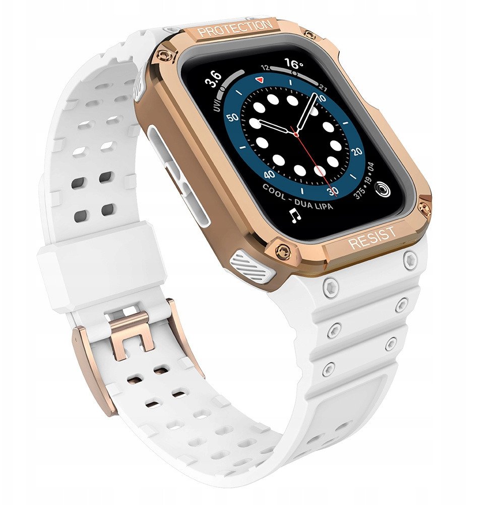 Rrip ore Hurtel Protect me kasë për Apple Watch 7 SE 41 40 38mm, material sintetik TPU, e zezë