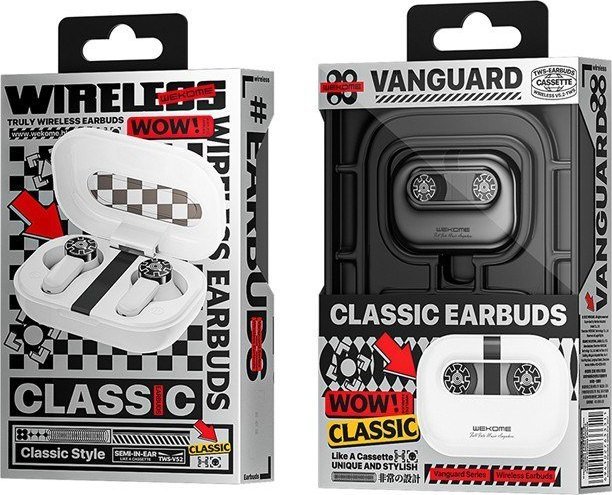 Слушалки TWS Wekome VA06 Vanguard, Bluetooth 5.2, кутија за полнење 250mAh, бели