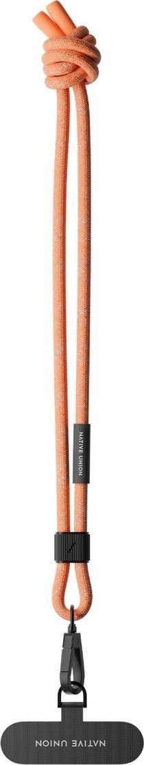 Litar dore për telefon Native Union City Grip, i shkurtër, poliester i ricikluar, portokalli Apricot Crush