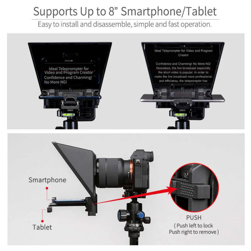 Feelworld TP2A Teleprompter për telefon/tabletë