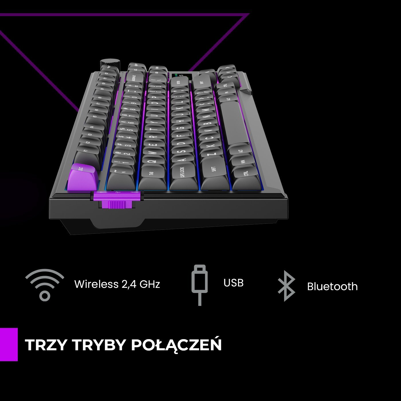 Set gaming PREYON Silent Claw Red Owl Falcon Speed XL, tastierë mekanike, maus wireless, mousepad XL, i zi