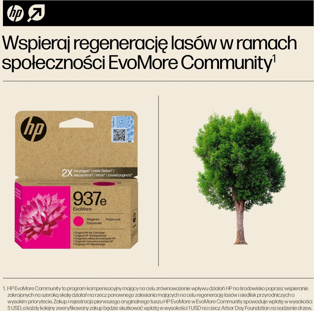 Ngjyrë për printer HP 937e EvoMore, magenta