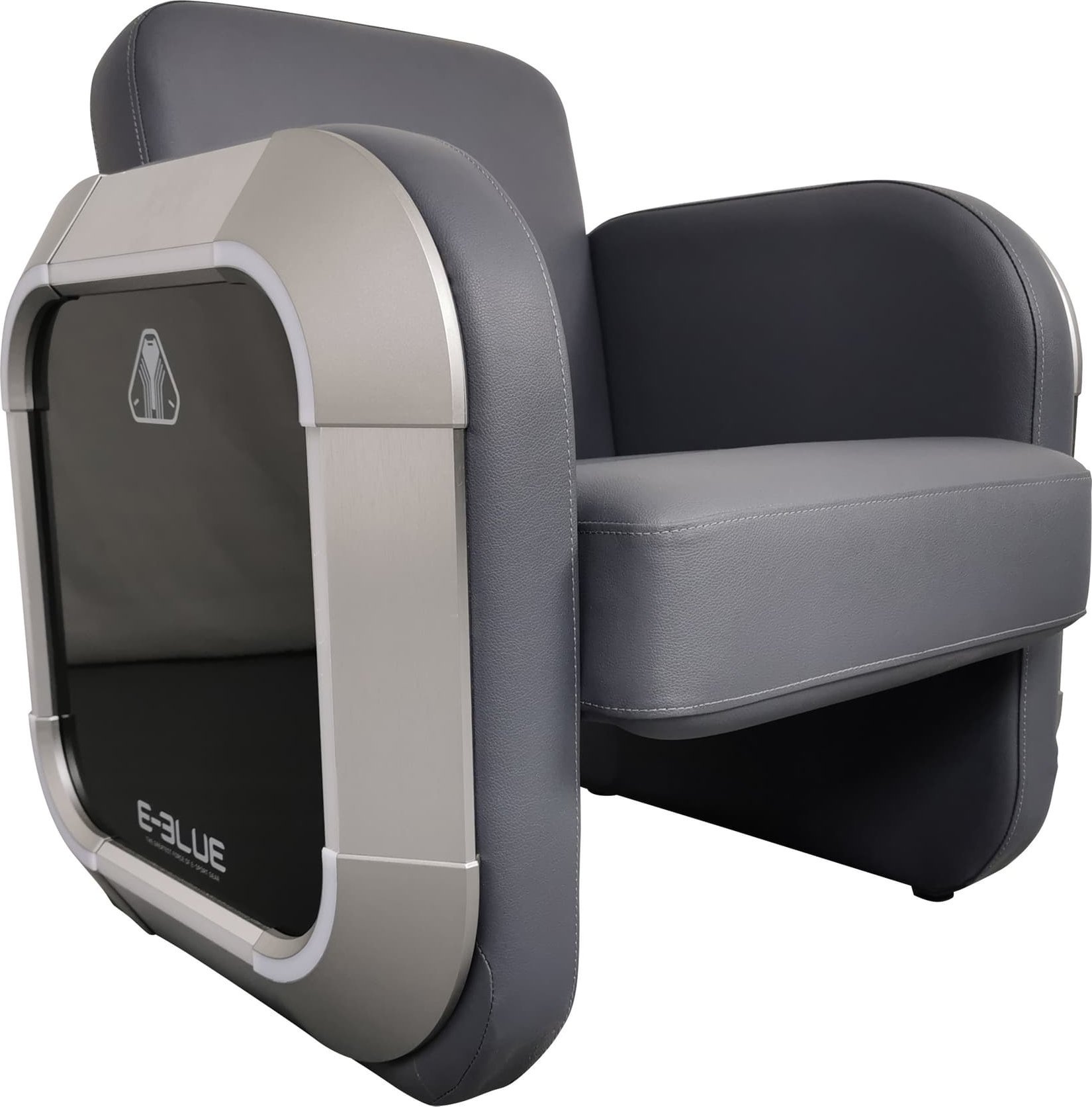 Sofá gaming E-blue EEC346-11, lëkurë PU, deri 200 kg, gri