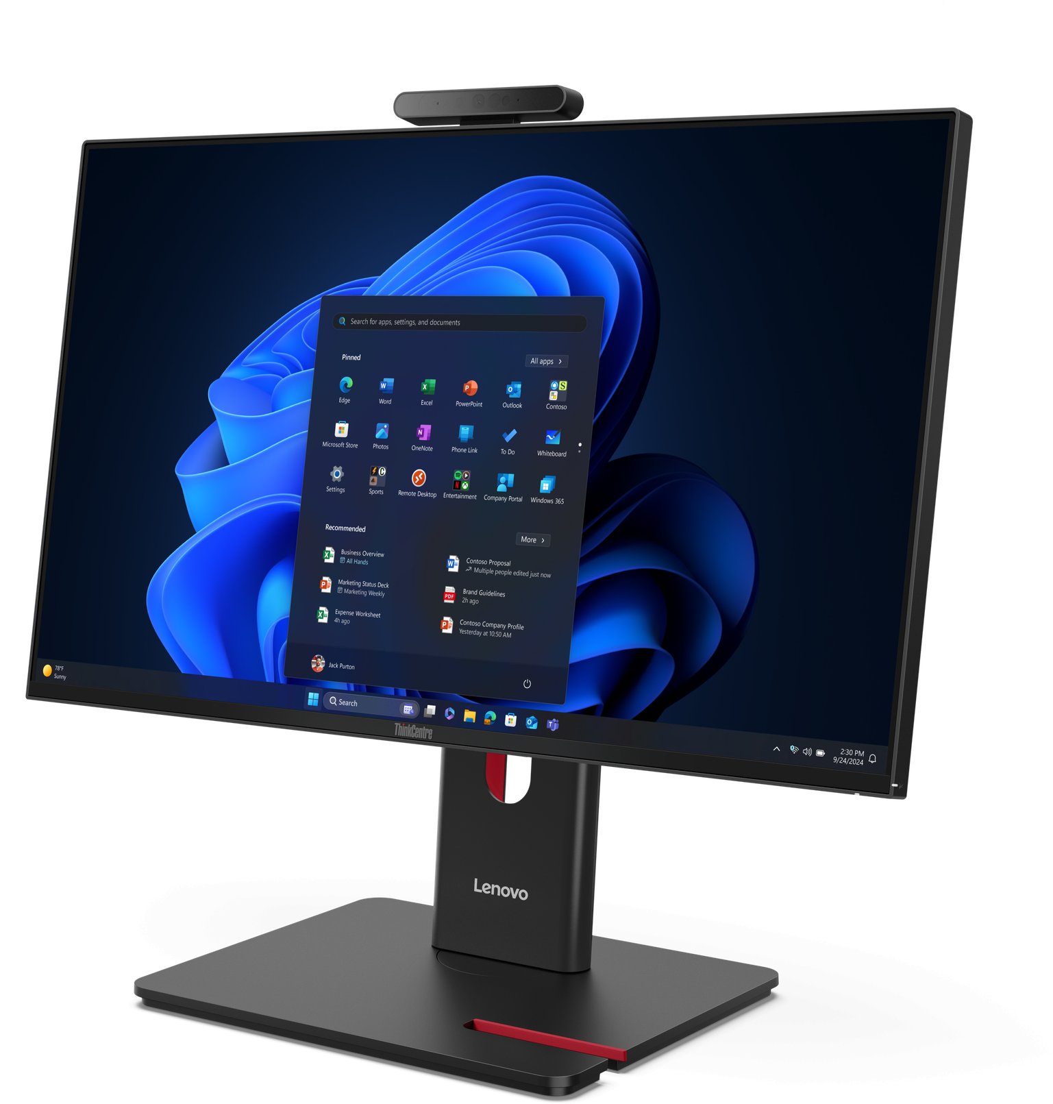 Kompjuter All in One Lenovo ThinkCentre M70a G6, 23.8" FHD, Intel Core Ultra 5, 16GB RAM, 512GB SSD