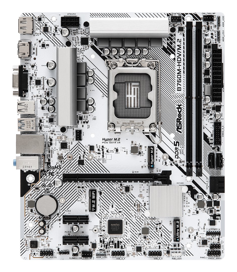 Pllakë amë ASRock B760M HDV M.2, DDR5, mATX, e zezë