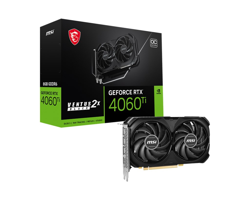 Kartë grafike MSI NVIDIA GeForce RTX 4060 Ti, OC, 8 GB GDDR6