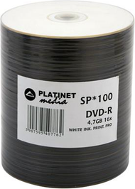 Дискови Platinet DVD-R (41012), 100 парчиња