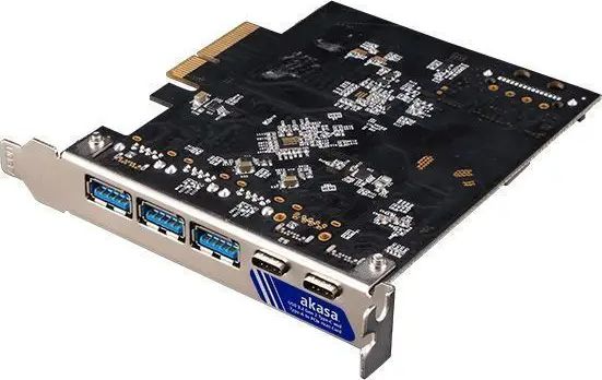 Kartelë zgjeruese Akasa AK-PCCU3-09, PCIe, USB 3.2 10 Gbit/s, e zezë