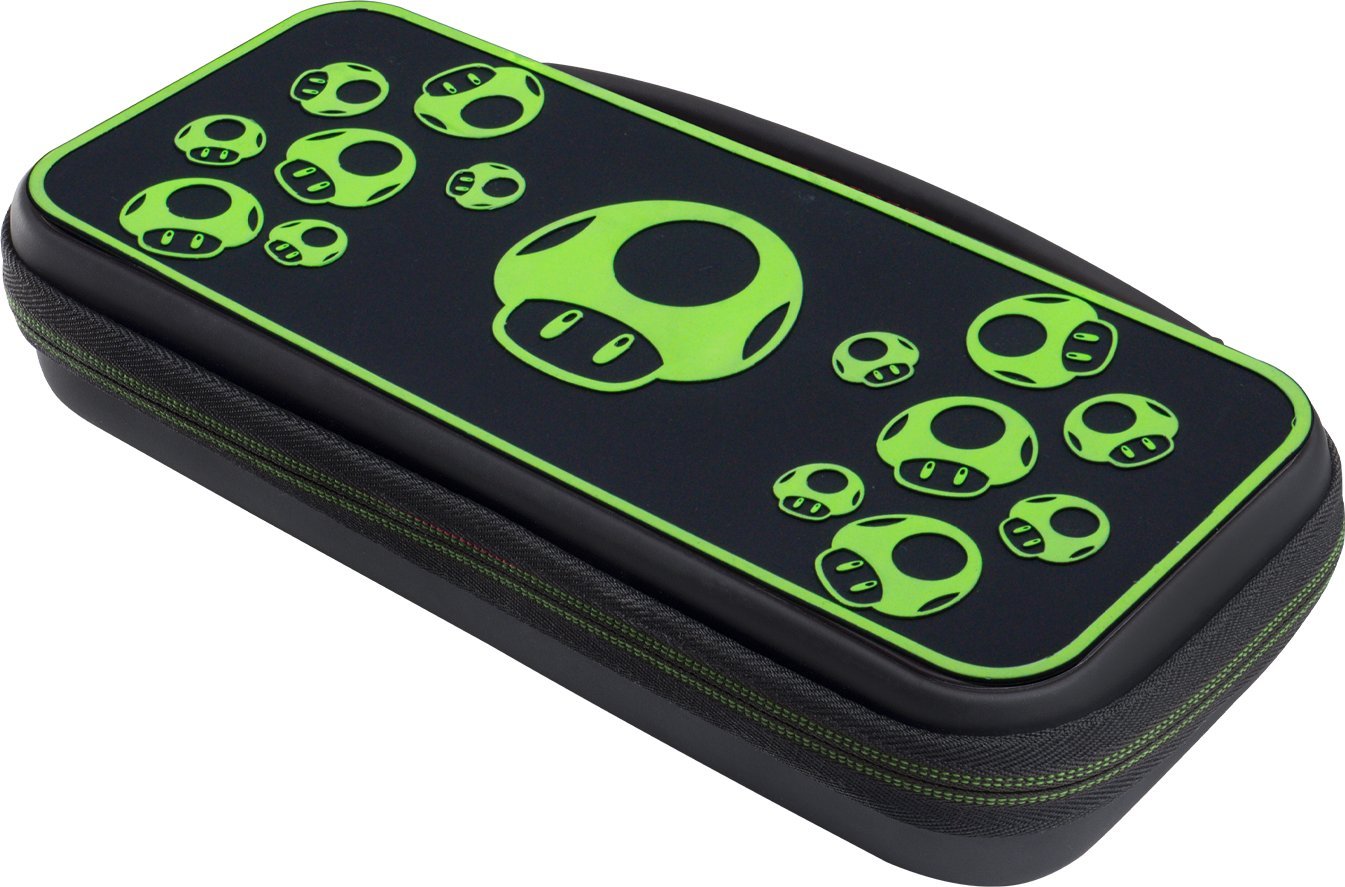 Kuti udhëtimi PDP Travel Plus 1-Up, për Nintendo, Glow in the Dark, e zezë
