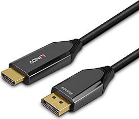 Kabllo Lindy DisplayPort në HDMI, 3m, e zezë