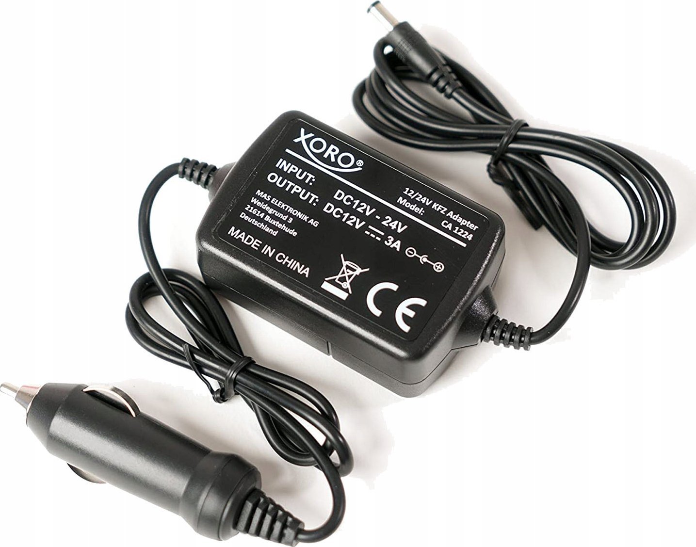 Adaptori inverter auto Xoro CA1224, 12 24V, për TV, i zi