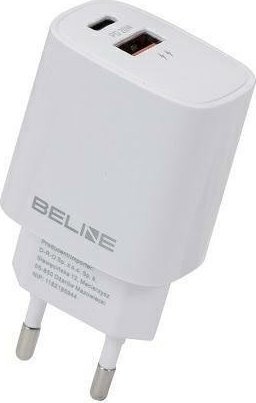 Karikues prizë Beline BLN2CB20, 20W, USB C dhe USB A, i bardhë
