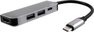 Docking station JCPAL Linx USB C JCP6189, 4 porta, HDMI 4K, gri