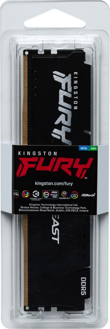 Memorie Kingston Fury Beast, DDR5, 8 GB, 5600 MHz, CL40, KF556C40BB-8