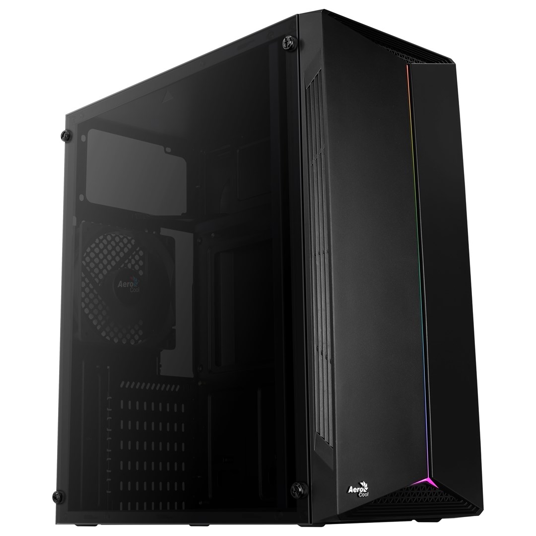 Kasë kompjuteri Aerocool Split ACCM-PV18012.11, midi tower, RGB LED, e zezë