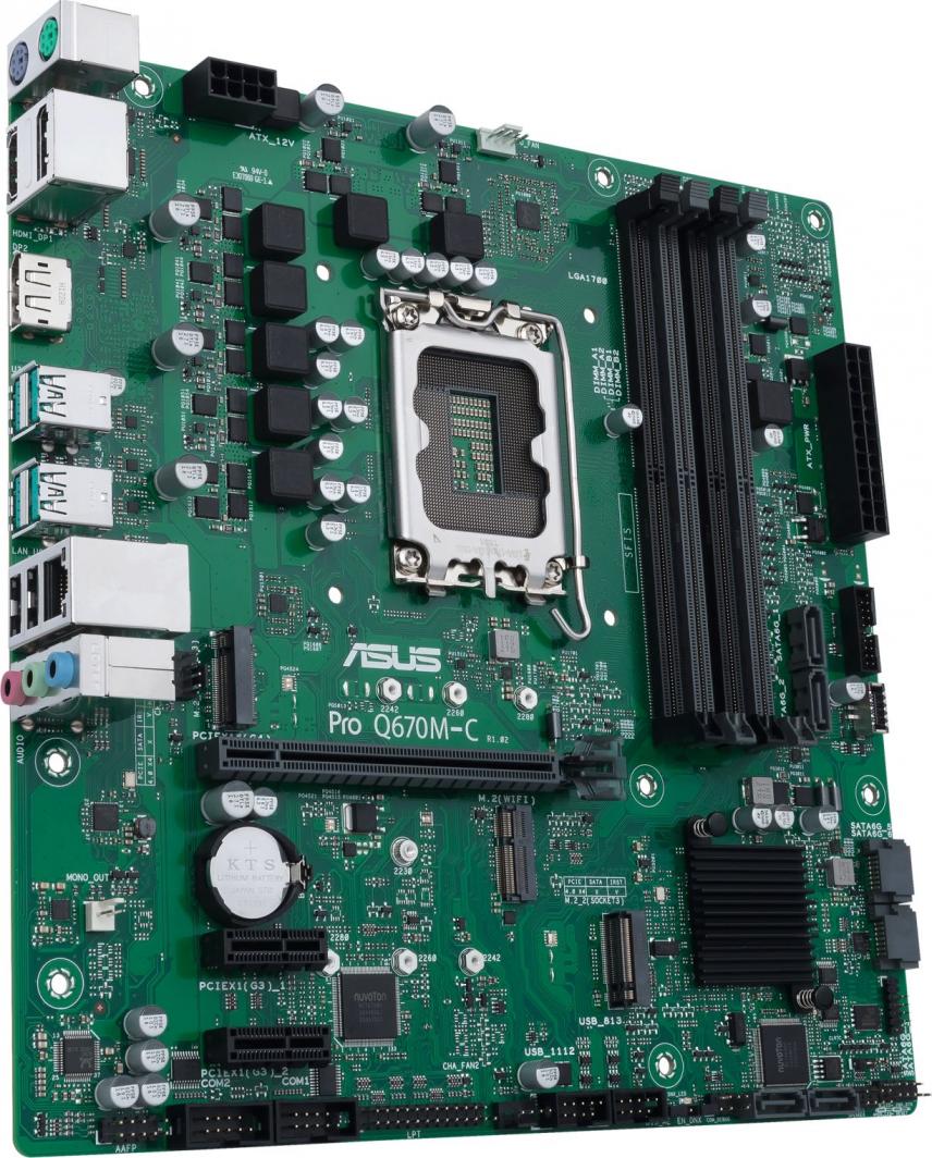 Pllakë amë Asus Pro Q670M-C-CSM, DDR5, PCIe 4.0, i zi