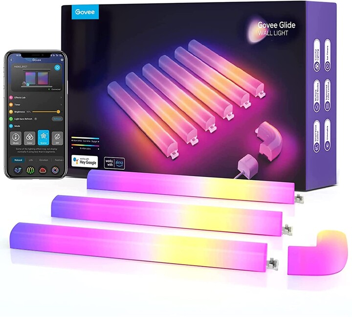 Ndriçim për gaming dhe televizior Govee Glide (6+1) RGBIC