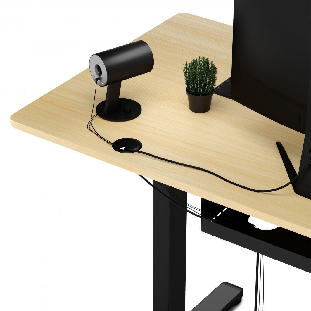 [OUTLET] Tavolinë elektrike SENSE7 Nojo, 120cm x 60cm, e zezë/ druri e hapur