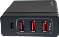 Karikues muri LogiLink PA0122, 4x USB A 1x USB C, 2.4A, i bardhë