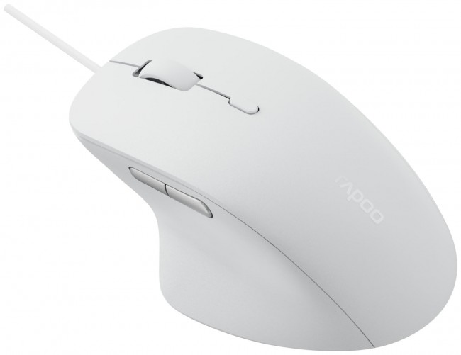 Maus Rapoo N500, optik 3600 DPI, USB, i bardhë