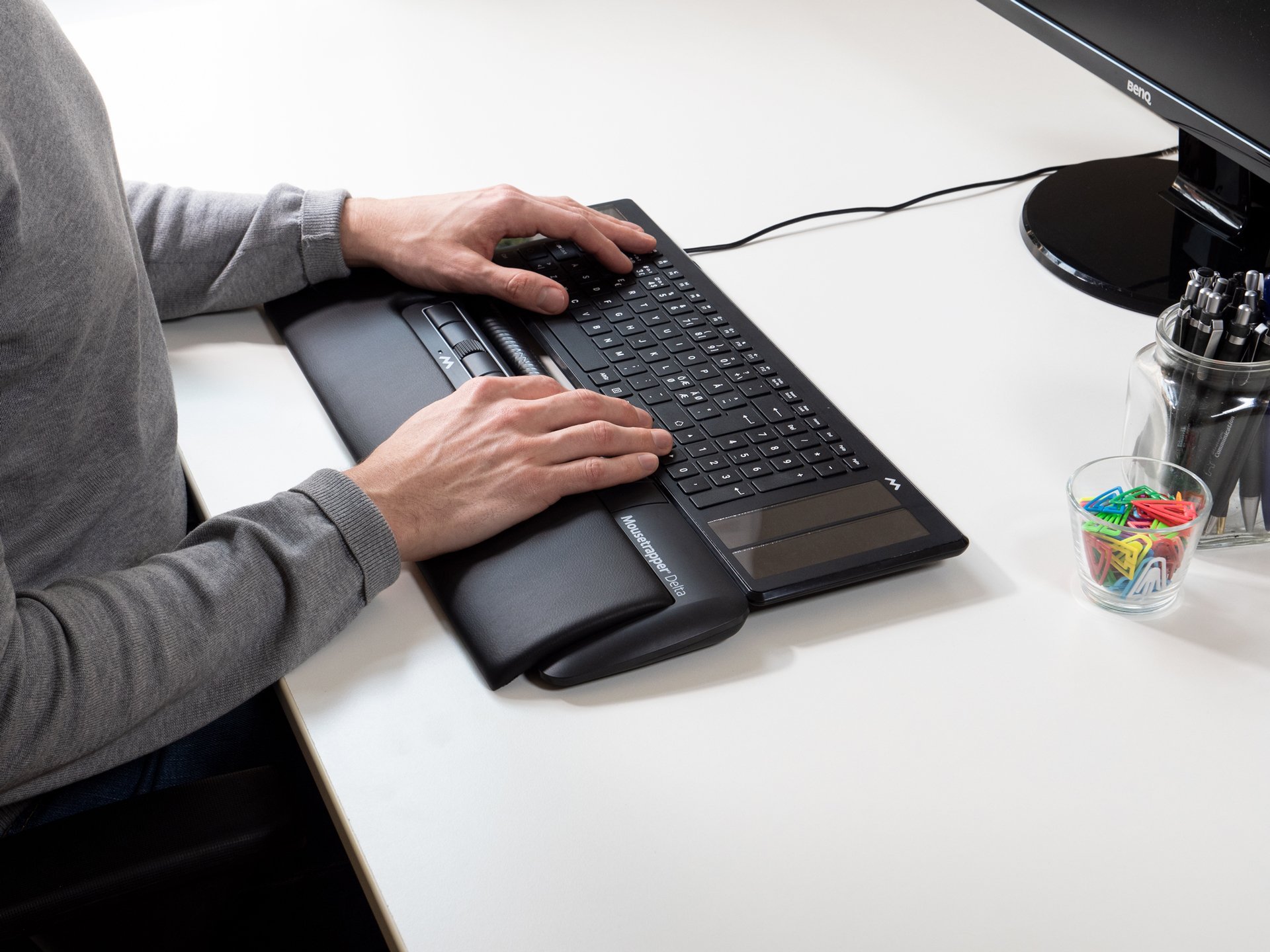 Maus ergonomik Mousetrapper Delta, qendror, USB A, i zi