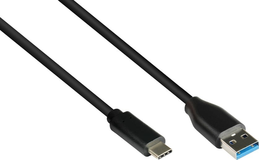 Kabllo USB Alcasa 2831-AC005S, USB A në USB C, 0.5m, USB 3.2 Gen 2, e zezë