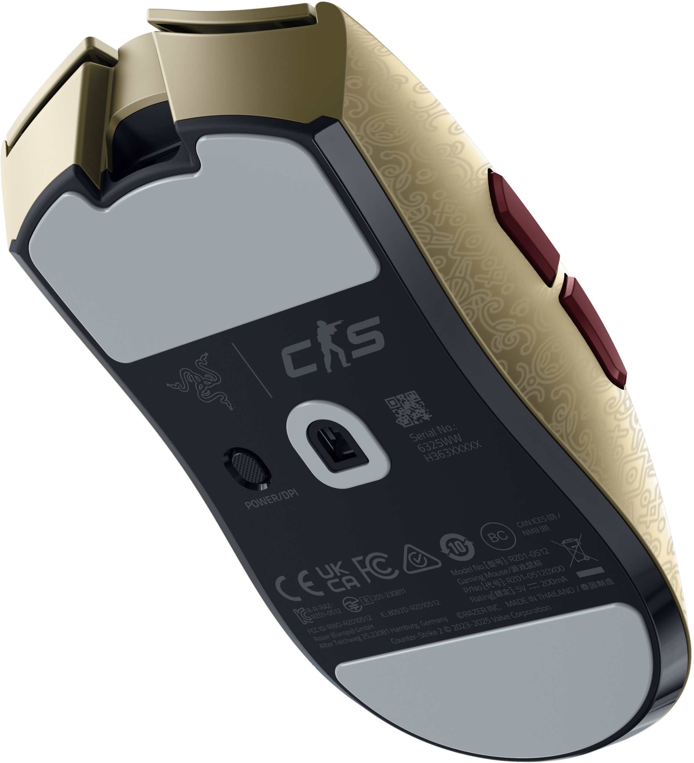 Maus gaming Razer Viper V3 Pro Counter Strike 2 Edition, wireless, 35K DPI, i zi