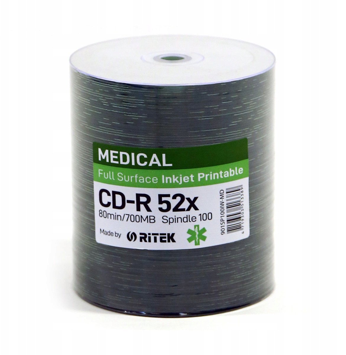 Disk CD R Traxdata Medical, 700MB, 52X, i bardhë, 100 copë
