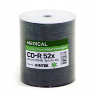 Disk CD R Traxdata Medical, 700MB, 52X, i bardhë, 100 copë