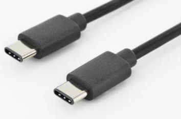 Kabllo Digitus USB-C - USB-C, 1m, e zezë