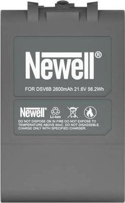 Bateri zëvendësuese Newell DSV6B për Dyson V6, Li ion, me tregues LED, gri