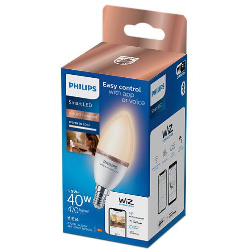 Llambë smart LED Philips Candle C37, E14, 4.9W 470 lm, dritë e bardhë