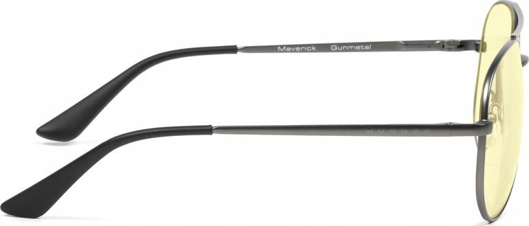 Syze kompjuteri Gunnar Optiks Maverick, lente amber, kornizë metalike gri