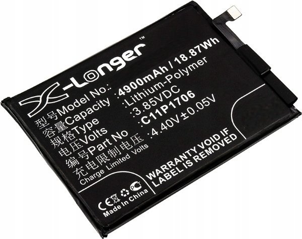 Bateri zëvendësuese Cameron Sino Cs-Aum100SL, për Asus ZB602KL, 4900mAh, Li-Polymer