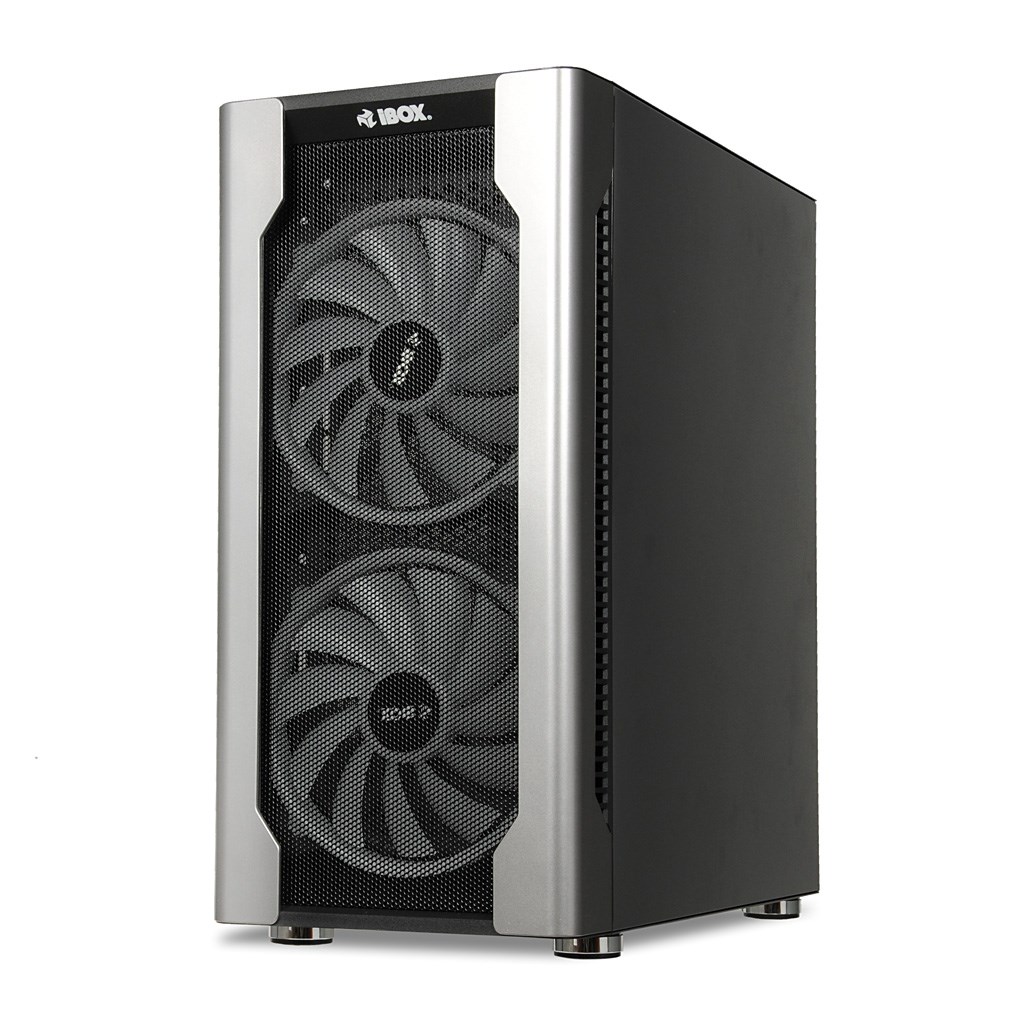 Kullë kompjuteri iBOX Chiron ZH68, ATX, xham i temperuar, e zezë