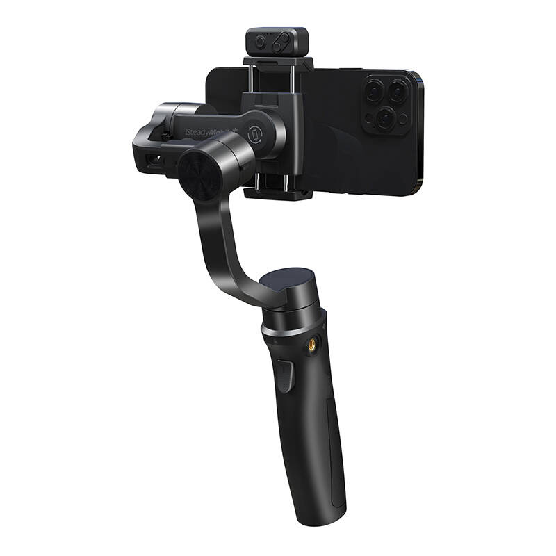 Stabilizues smartphone Hohem iSteady Mobile Plus Kit, 3 aksesh, me dritë LED, i zi