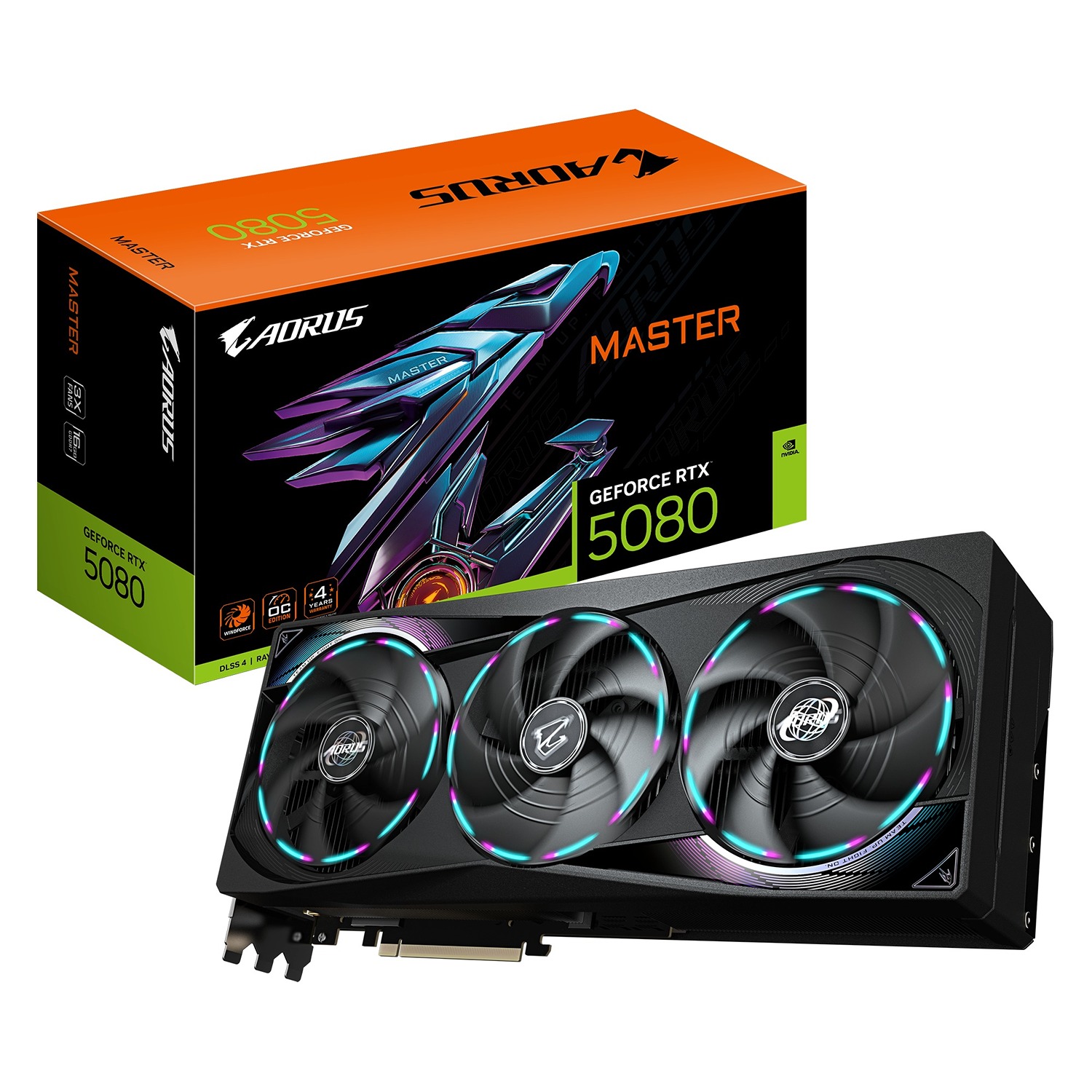 Kartelë Grafike GIGABYTE AORUS GeForce RTX 5080 MASTER, 16GB GDDR7 2
