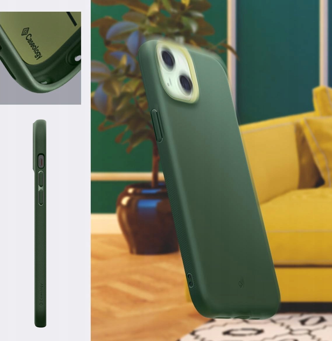Mbulesë telefoni Spigen Caseology Nano Pop MagSafe për iPhone 15, TPU, dyngjyrëshe, jeshile Avo