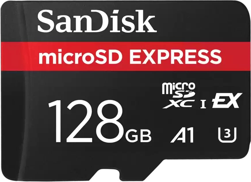 Kartë memorie SanDisk MicroSD Express, 128GB, UHS I UHS II, e zezë