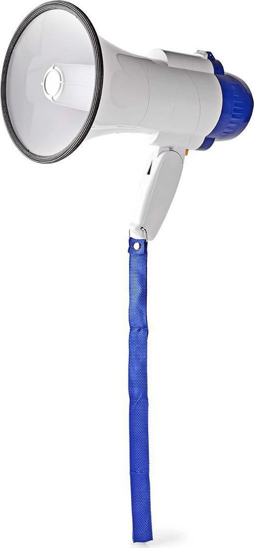 Megafon Nedis Compact, 10 W, 250 m, i bardhë blu