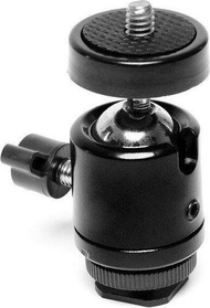 Kokë sferike mini për tripod GlareOne Mini Ball Head, adapter cold shoe 1/4", ngarkesë 500 g, e zezë