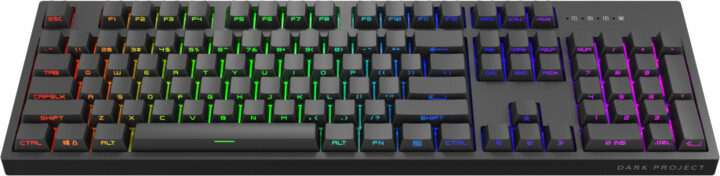 Tastierë Dark Project KD104A Side Print, Gateron Optical Red, US