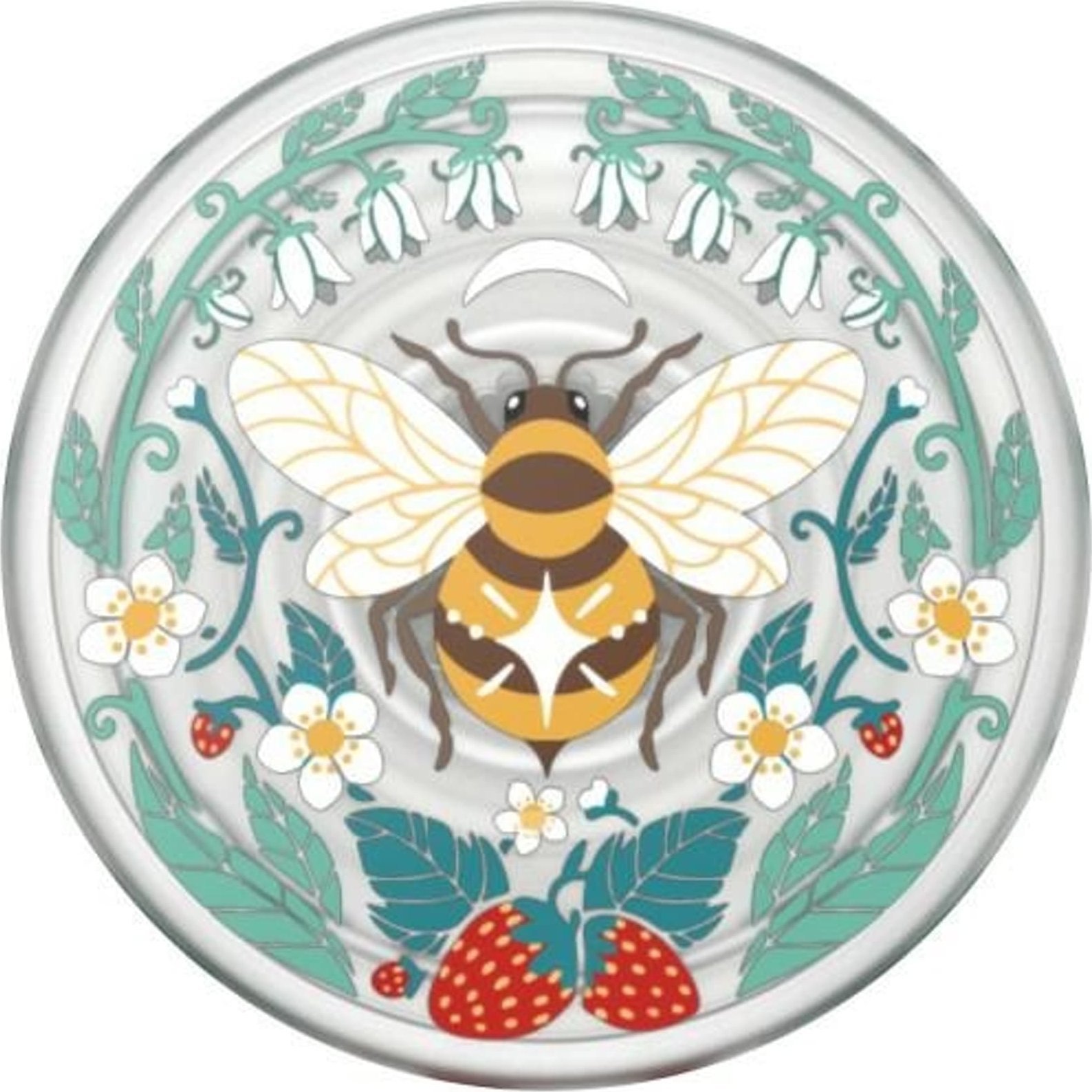 Pop Socket PlantCore Translucent Bee Boho, ngjitës, gjysmë transparent
