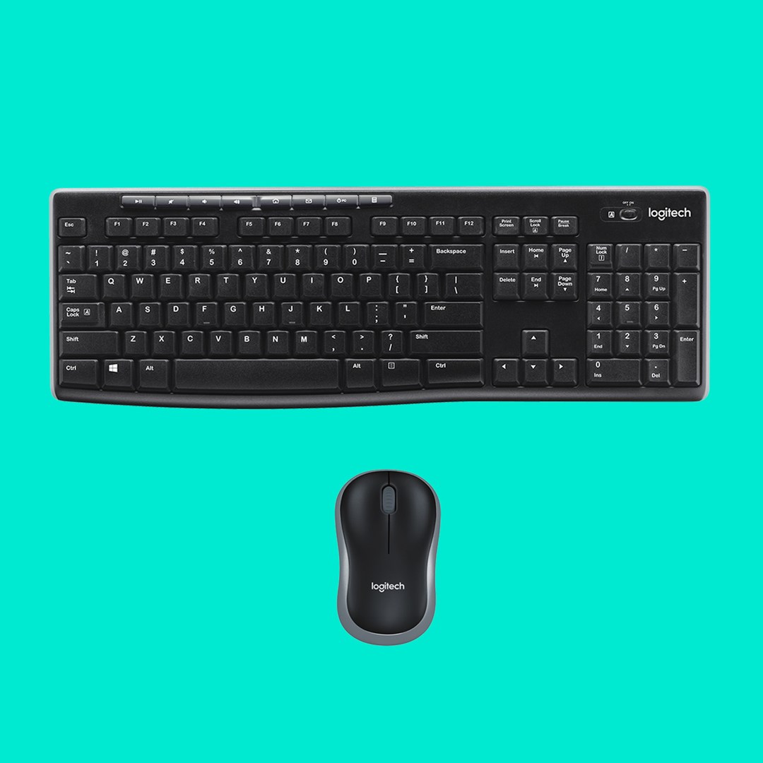Set tastierë dhe maus Logitech MK270, wireless, e zezë