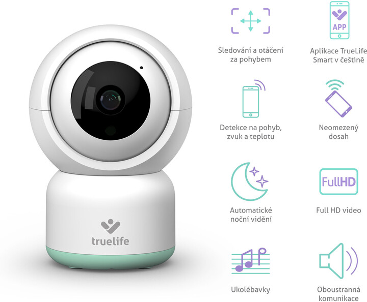 [OUTLET] Kamerë për bebe TrueLife NannyCam R3 Smart, e bardhë