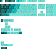 Set keycaps Glorious GPBT Gradient Rainforest V2, 131 copë, PBT, shumëngjyrëshe
