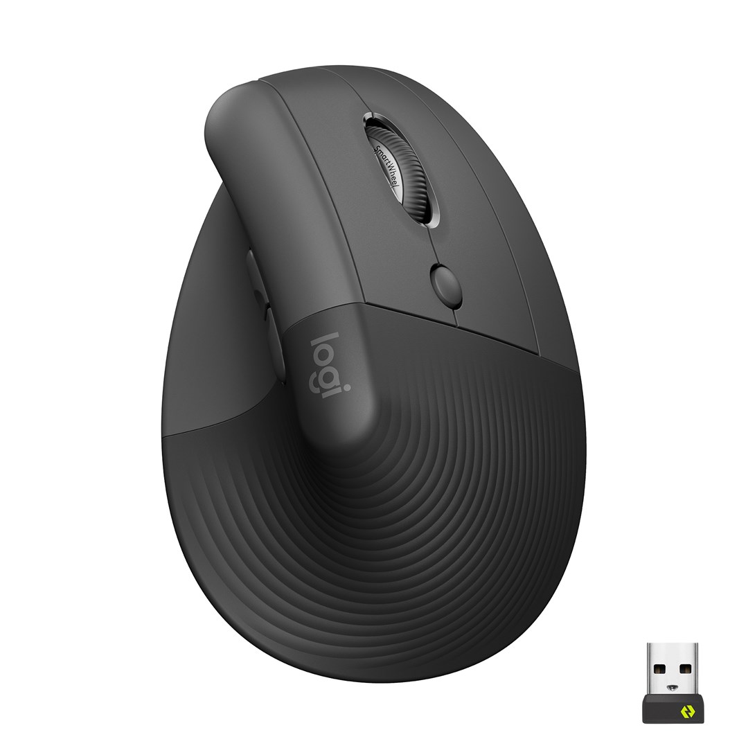 Maus Logitech Lift, RF Wireless + Bluetooth, ergonomik, i hirtë