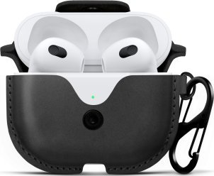 Mbështjellëse Twelve South AirSnap për AirPods Pro, lëkurë, e zezë